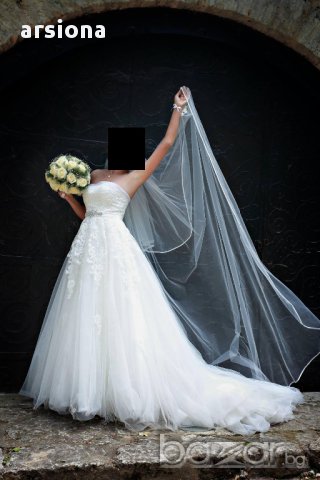 Дизайнерска булчинска рокля San Patrick (Pronovias) , снимка 2 - Сватбени рокли - 11139956