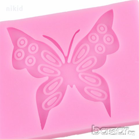 пеперуда плитък силиконов молд форма за украса декорация фондан торта мъфин