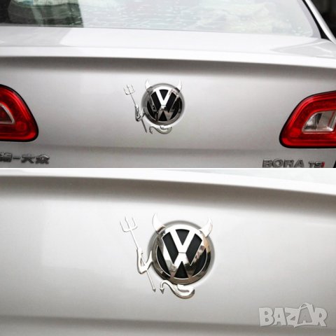 VW Devil - лепенка за емблемата на колата Ви - Дяволче., снимка 3 - Аксесоари и консумативи - 21980331