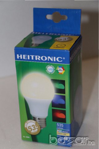 LED кръгла, мат крушка с променящ се цвят, нова, немска HEITRONIC, внос от Германия, снимка 2 - Крушки - 16668233