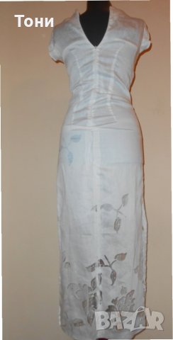 100 % лен дамска рокля Косара стил, снимка 2 - Рокли - 16531015