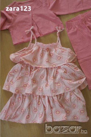 нова рокля + клин + жилетка Vertbaudet, 5-6г, снимка 6 - Детски рокли и поли - 18358550