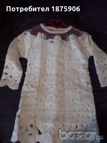 Бяла рокля, дантела и тюл 8-10г