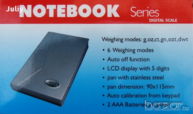 Електронна везна /0.01гр-500гр/- Notebook, снимка 10 - Везни - 9740553
