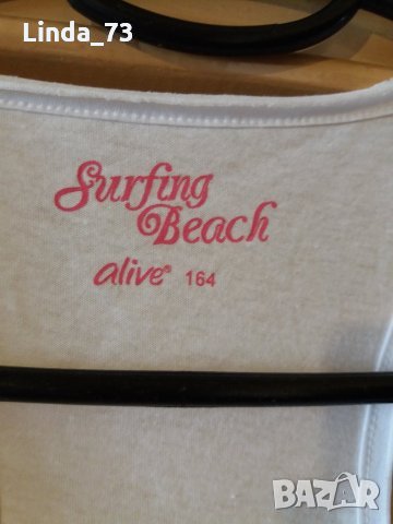 Дам.топ-"Surfing beach"-/памук+полиест./,цвят-бял. Закупен от Германия., снимка 3 - Корсети, бюстиета, топове - 22994837