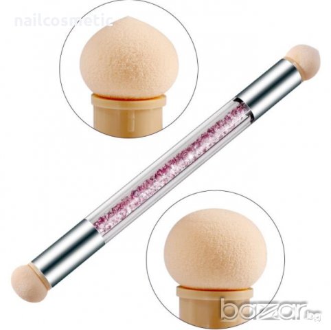 Аеропуф/Двустранна професионална четка за декорации и омбре ефекти, снимка 2 - Декоративна козметика - 21185153