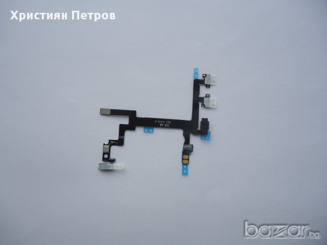Лентов кабел със странични бутони и power бутон за iphone 5, снимка 2 - Резервни части за телефони - 9869682