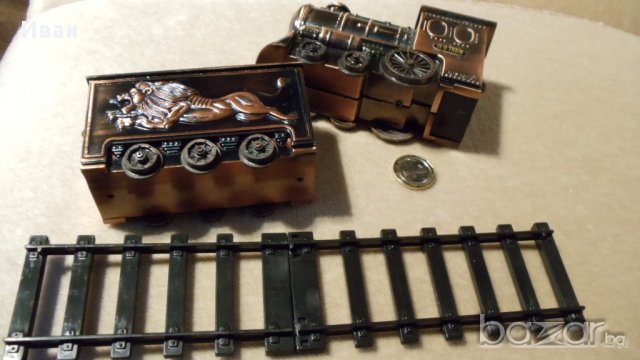 Влакче Old train с газова запалка, снимка 7 - Антикварни и старинни предмети - 17420327
