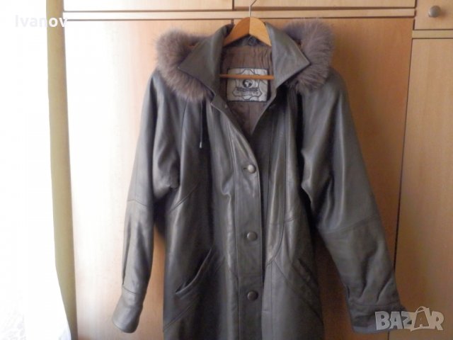 кожено палто, снимка 1 - Палта, манта - 24017684