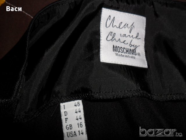 100% Moschino I 48 оригинален екстравагантен топ + подарък Gucci, снимка 14 - Потници - 11549731