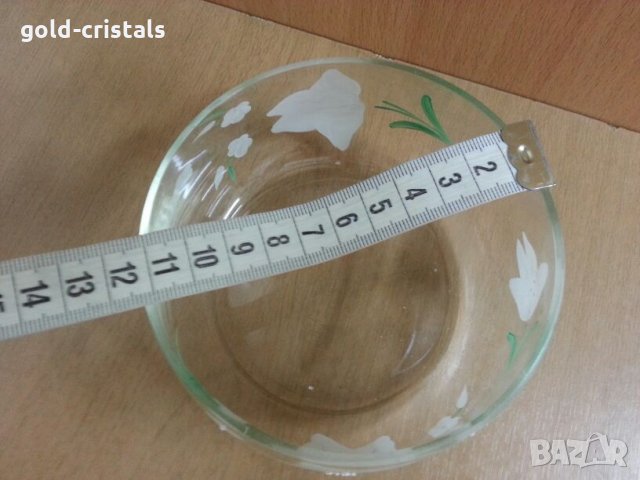 Кристална купичка  рисувана , снимка 4 - Антикварни и старинни предмети - 22662200