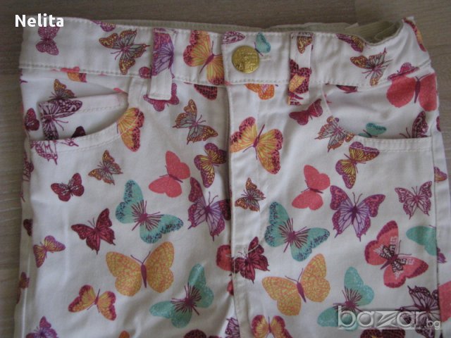 Намалени - 7/8-ми панталонки Х&М от органичен памук - размер 2-3 год - 98-104 , снимка 2 - Детски панталони и дънки - 10703345