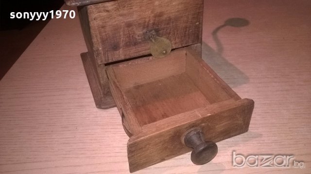 френска ретро мелница 20х14х14см-внос от франция, снимка 11 - Антикварни и старинни предмети - 19434827