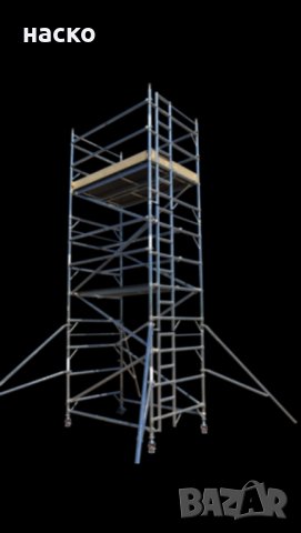 двойно мобилно алуминиево скеле много леко и стабилно до 6м раб височина, снимка 8 - Други ремонти - 22216078