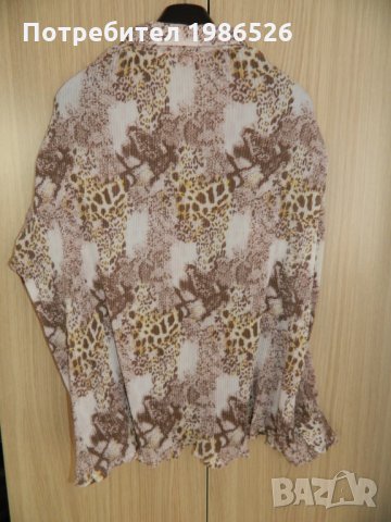 Нова дамска блуза тип плисе марка Daxon за едри или бременни дами , снимка 4 - Ризи - 24577573