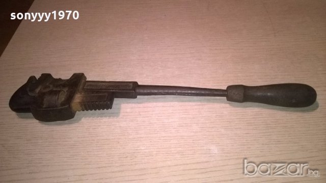 АНТИКА-drop forged-steel 14 in-40см-с дървена дръжка-внос швеицария, снимка 3 - Други инструменти - 18429878