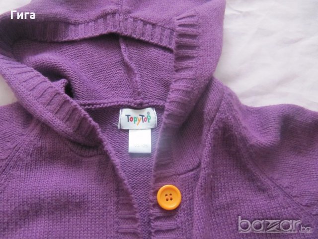 Жилетка с качулка р122/128, снимка 3 - Детски пуловери и жилетки - 18401498