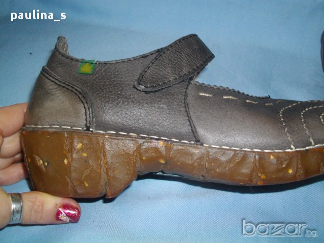 Естествена кожа / Elnaturalista / Ортопедични обувки с лята силиконова подметка / естествен набук, снимка 11 - Други - 14388068