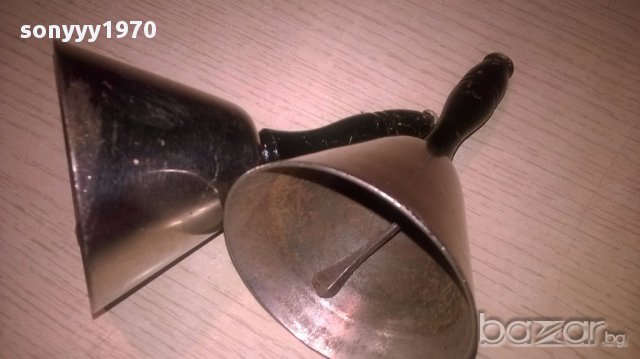 Камбани-2бр с ковани пирони-12х7см-внос швеицария, снимка 11 - Антикварни и старинни предмети - 17142857