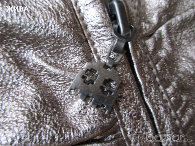 ЕСТЕСТВЕНА КОЖА - дизайнерско яке на 4IT VINTAGE BLEND OF AMERIKA, снимка 4 - Якета - 13533759