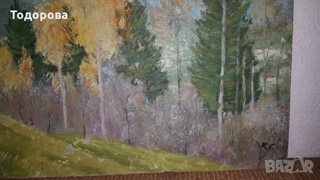 Стара авторска картина, снимка 4 - Картини - 24631595