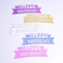 ♥ Happy BIRTHDAY ♥ надпис мек топер на клечки за рожден ден украса за торта, снимка 3