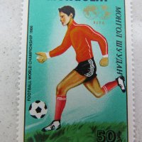 Блок марки Световно първенство по футбол, 1986, Монголия, снимка 4 - Филателия - 24397806