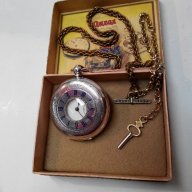 Сребърен джобен часовник OMEGA с ключ ОМЕГА 1895, снимка 3 - Джобни - 18213491