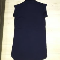 Тъмно синя къса рокля / туника без ръкави марка Mango, снимка 3 - Рокли - 24539880
