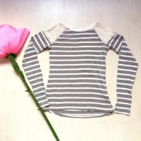 Блуза райе Terranova, снимка 1 - Блузи с дълъг ръкав и пуловери - 22787061