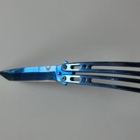 Нож тип пеперуда в синьо / , снимка 6 - Ножове - 22076421