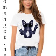 ХИТ! Дамски топ FRENCH BULLDOG с Fashion DOG принт! Бъди различна, поръчай модел с твоя снимкa!, снимка 4 - Тениски - 10484606