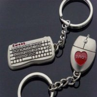 Двойка ключодържатели за влюбени - Клавиатура и мишка, снимка 2 - Други - 22559968