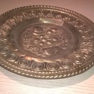 Голяма релефна чиния за стена-мед/месинг 32см-внос швеицария, снимка 3 - Антикварни и старинни предмети - 13397132