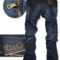 D&G Dolce and Gabbana Destroyed Indigo Zipped Pocket Large Plate Мъжки Дънки size 50 (34), снимка 3 - Дънки - 6839068