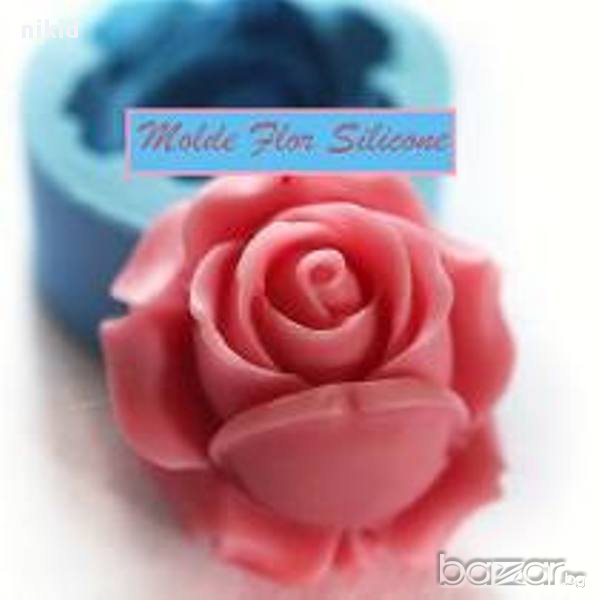 Затворена пъпка малка розичка роза силиконов молд форма декор украса торта фондан мъфини и др , снимка 1