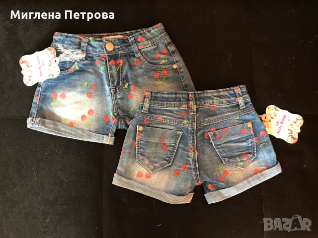 дънкови панталонки/полички, снимка 2 - Детски къси панталони - 24987520