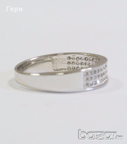 Сребрист дамски пръстен халка Crystal Fantasy, снимка 2 - Пръстени - 18634921