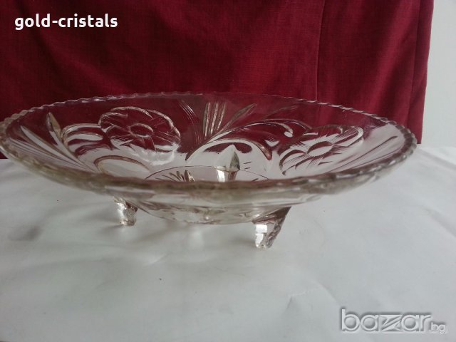 стъклена купа фруктиера , снимка 5 - Антикварни и старинни предмети - 20416552