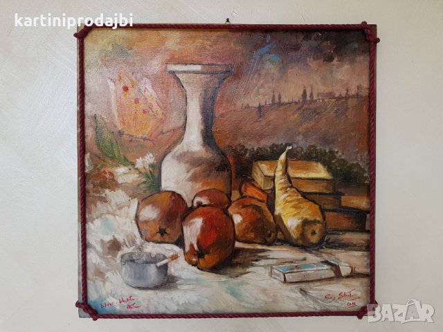 Маслена картина "Полет на пеперуда" италиански художник , снимка 2 - Картини - 24185272