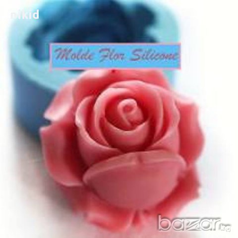 Затворена пъпка малка розичка роза силиконов молд форма декор украса торта фондан мъфини и др , снимка 1 - Форми - 15418445