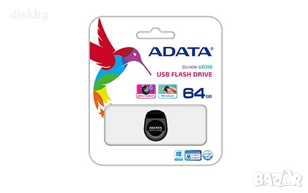 USB 64GB Flash памет ADATA UD 310 mini - нови памети, запечатани, снимка 2 - USB Flash памети - 25499819