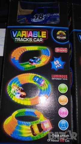 Писта меджик тракс,66 см кръг,с една кола, с включване отгоре, снимка 3 - Влакчета, самолети, хеликоптери - 23893294