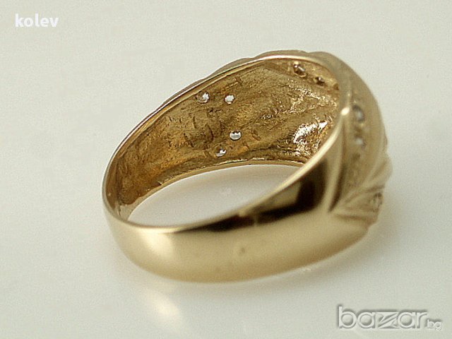 златен пръстен -голям колан - 3.71  грама/ размер №56-56.5, снимка 4 - Пръстени - 15733235