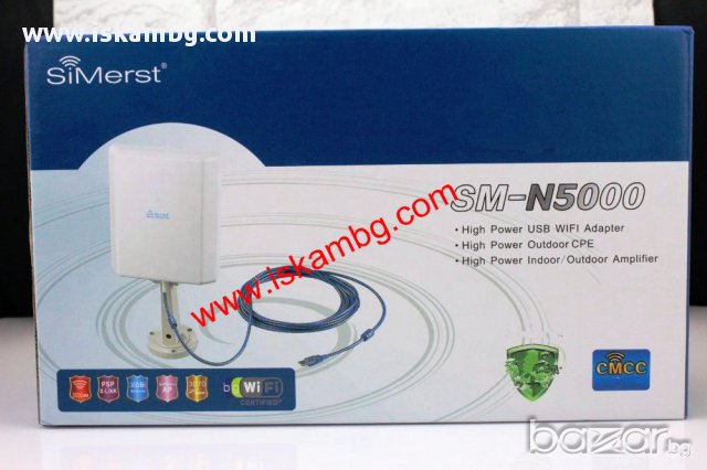 Мощна USB WiFi антена за външен монтаж, снимка 4 - Рутери - 13283395