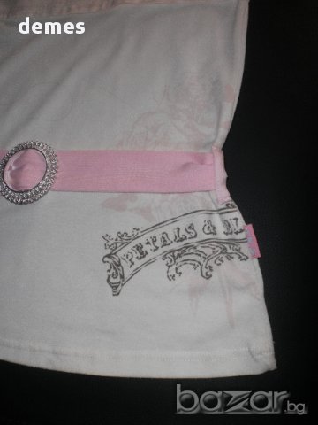 Туника с коланче в бяло и розово за 10-годишно момиче, снимка 5 - Детски Блузи и туники - 11129324