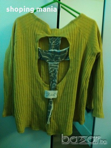 блуза с гол гръб Fetish/Фетиш, снимка 1 - Блузи с дълъг ръкав и пуловери - 21043156