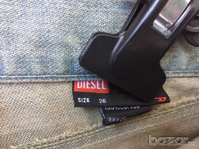 Дамска дънкова пола DIESEL оригинал, size 26/S, с голяма цепка отстрани, като нова, снимка 3 - Поли - 17756637