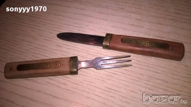 Vda.m.fernandez-madrid-ретро колекция-нож/вилица-от швеицария, снимка 4 - Антикварни и старинни предмети - 17222884