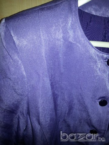 Лятно дамско сако от сатен с подплата по-дълго, снимка 2 - Сака - 16161865